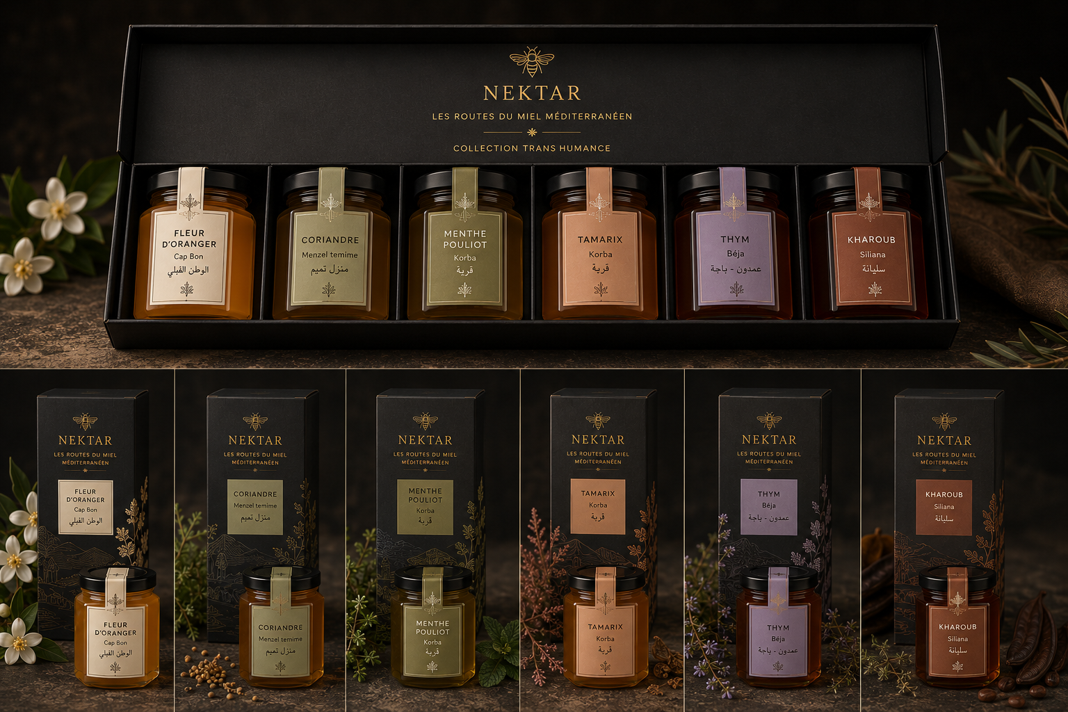 Coffret NEKTAR ouvert